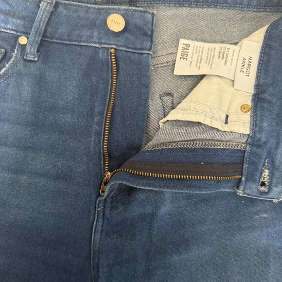 Paige Margot Ankle High Rise Skinny Jeans Women's Size 28/6 Amia Wash - Picture 11 of 12
